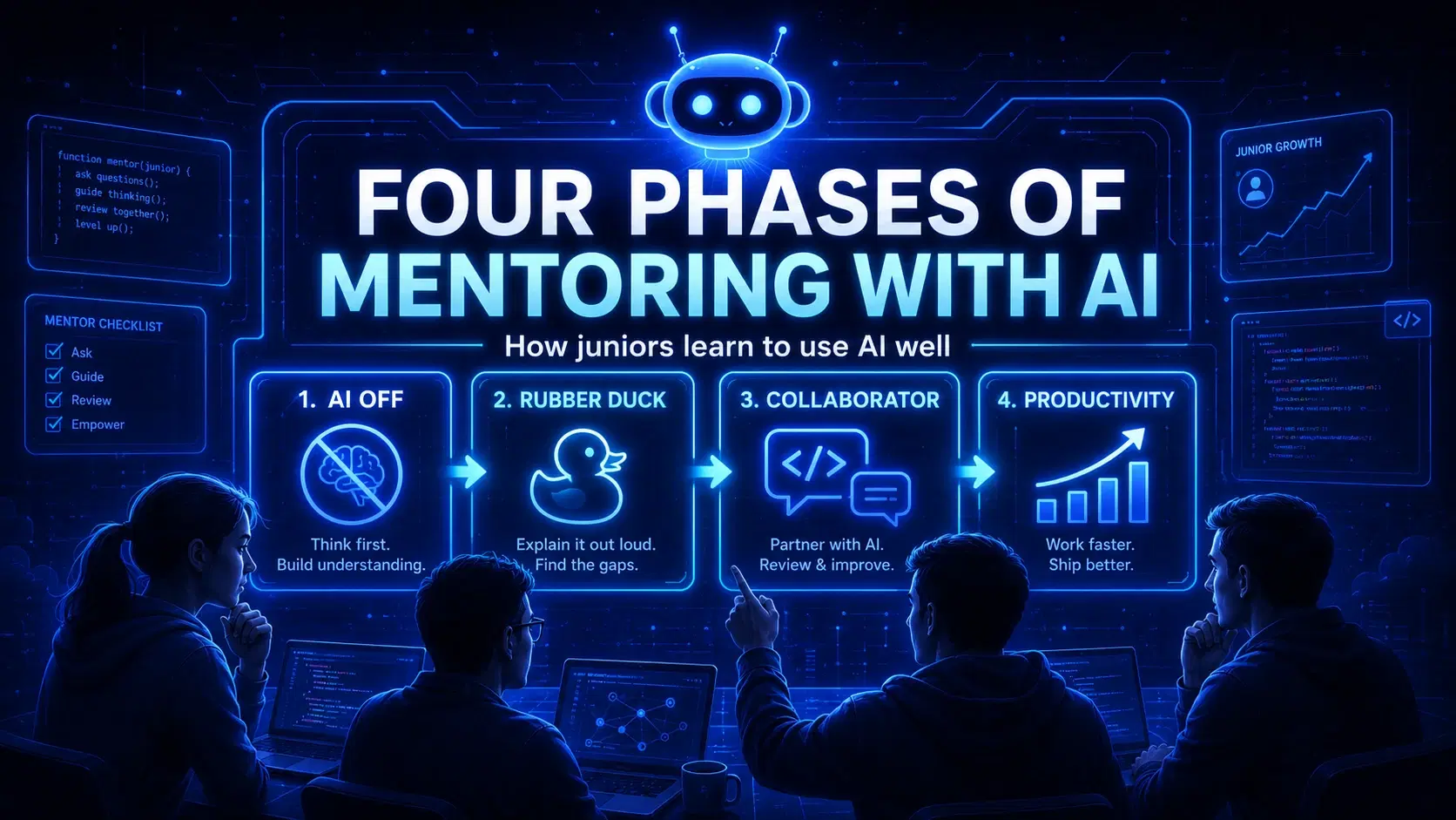 The Four Phases of Mentoring Juniors With AI